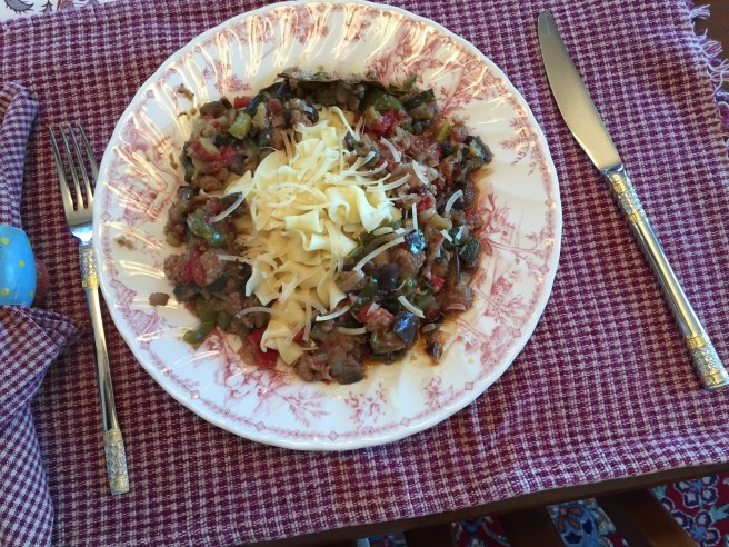 tagliatelle a la ratatouille.JPG