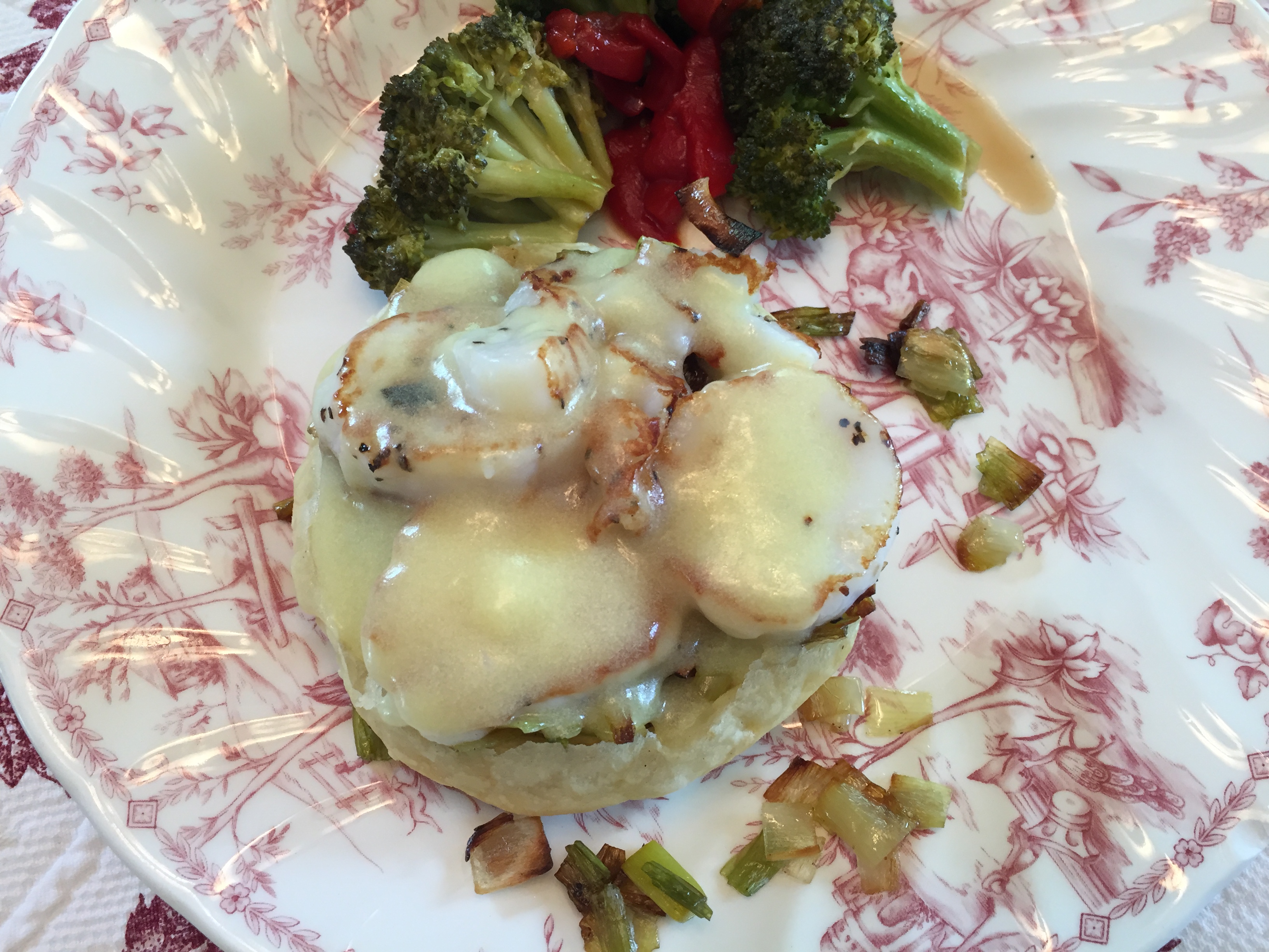 tatin de poireaux et st. jacques